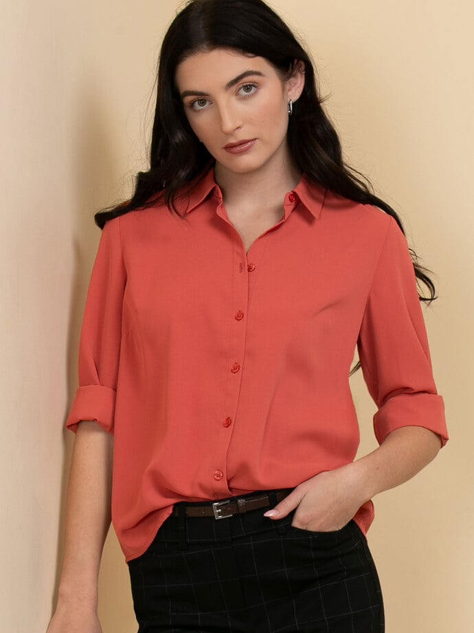 Nicole Long Sleeve Collared Shirt Image 2