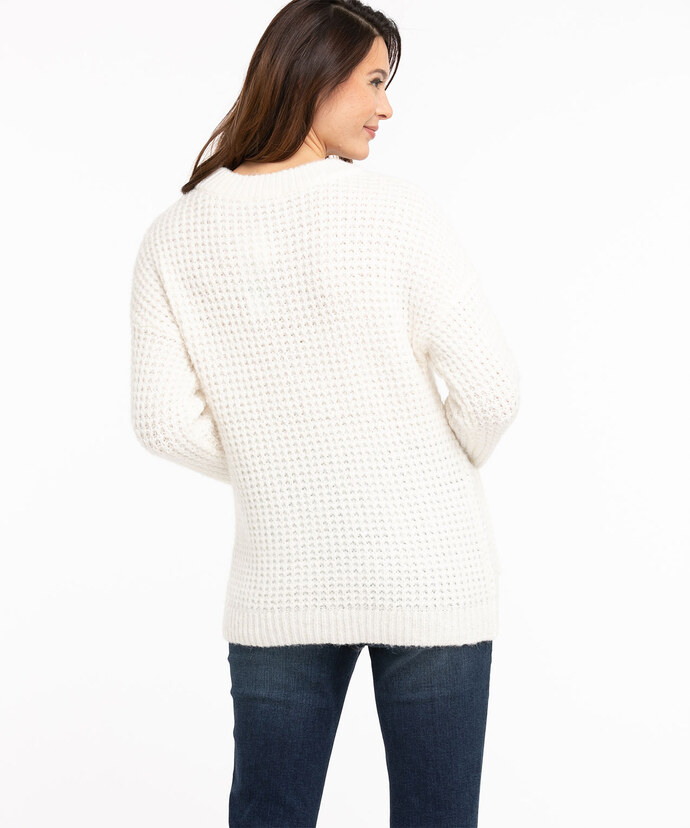 Patch Pocket Waffle Pullover Image 2