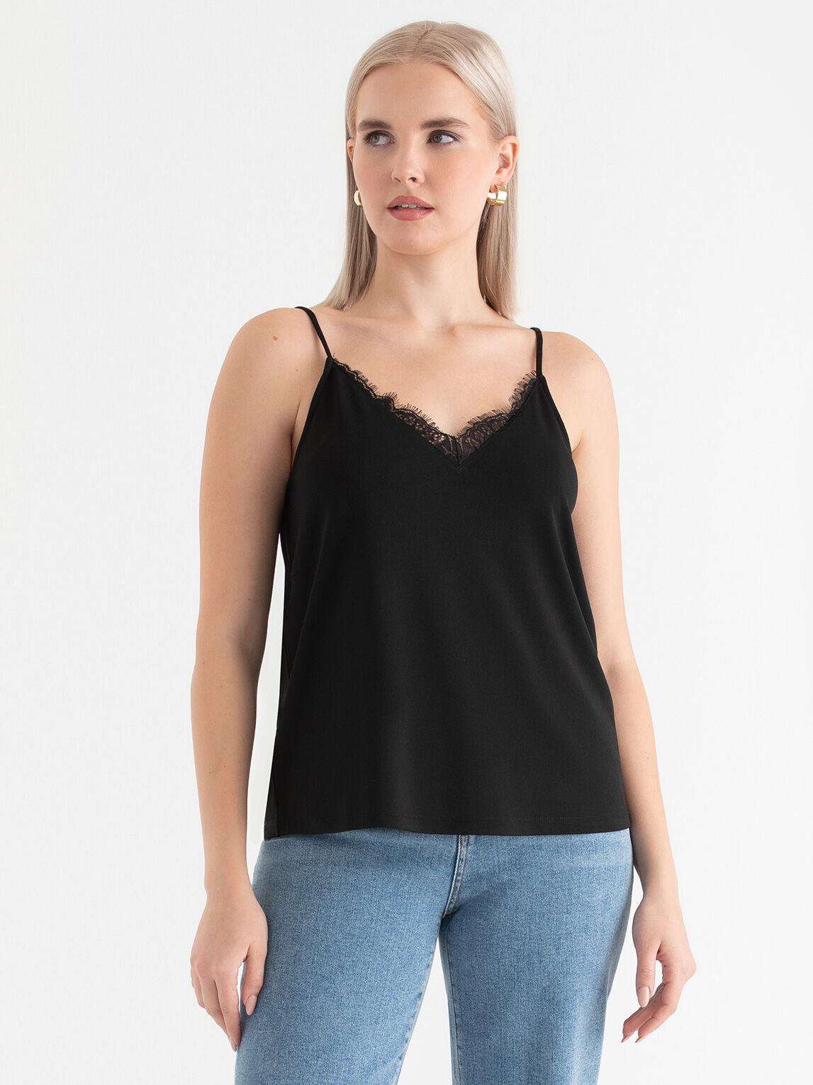 Long online lace cami