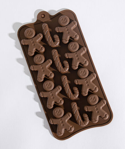 Gingerbread Silicone Tray, Brown Gingerbread Silicone Tray, Brown