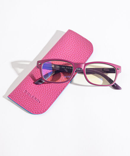 Rectangular Blue Light Glasses, Purple Rectangular Blue Light Glasses, Purple