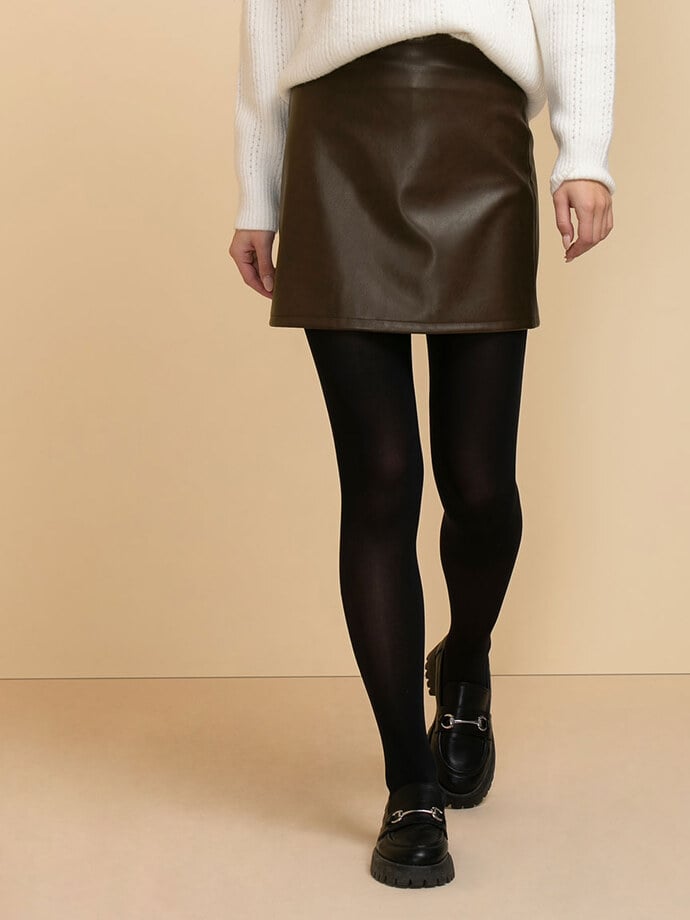 Mini Skirt in Faux Leather Image 1