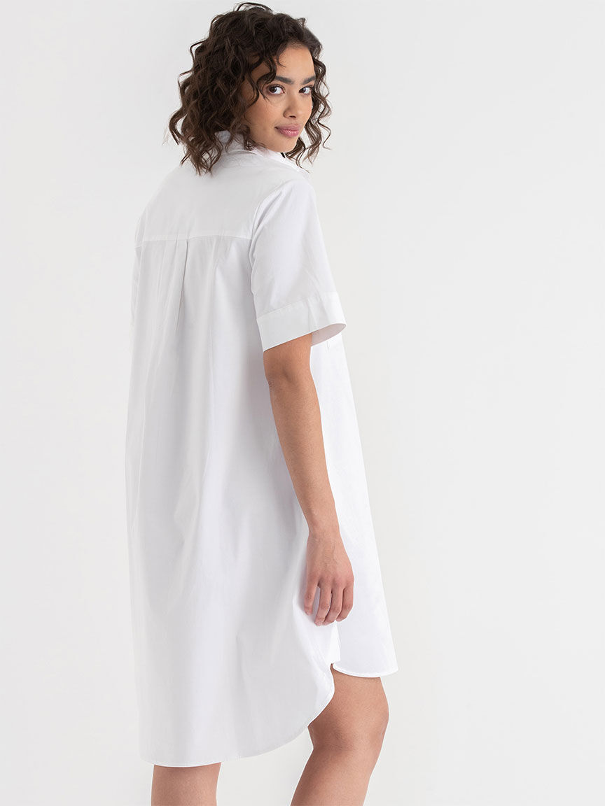 Grey and white shirt dress new arrivals