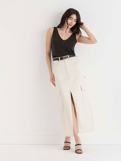 Cargo Maxi Skirt, Turtledove Cargo Maxi Skirt, Turtledove