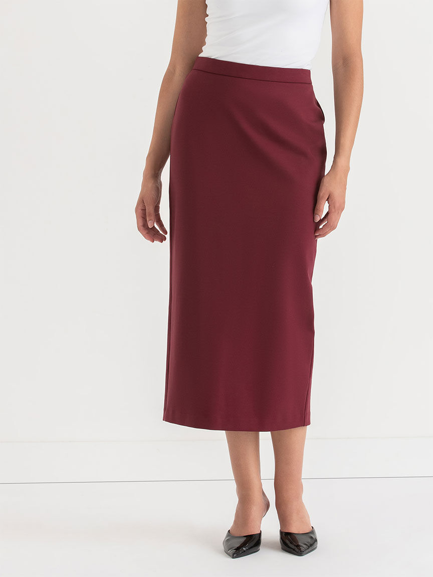 Midi Pencil Skirt in Luxe Ponte Rickis