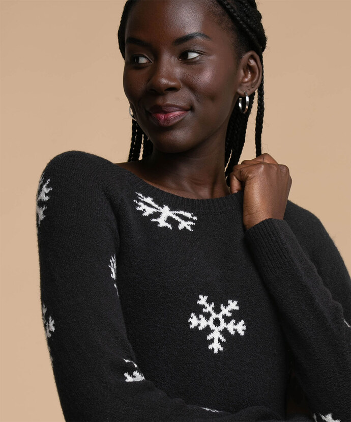 Snowflake Pullover Sweater Image 2