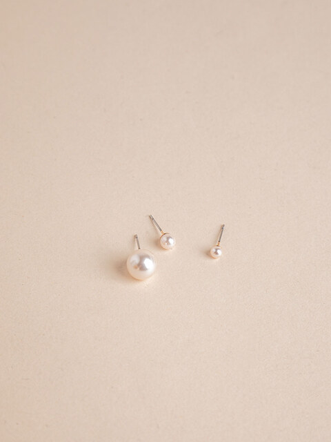 Trio Pearl-Stud Earrings Pack