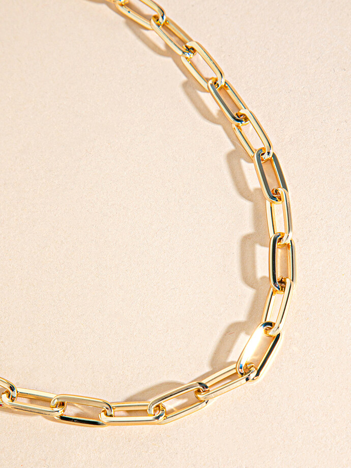 14K Gold Chain-Link Necklace Image 2