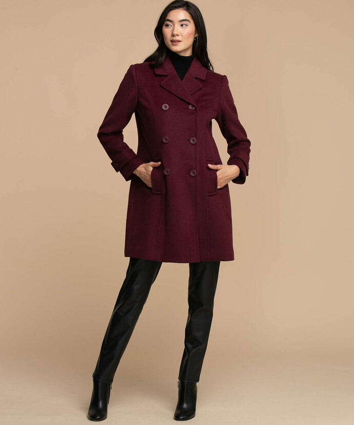 Double Breasted Wool Blend Coat Image 2