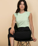Raglan Top with Eyelet Shoulder Detail Raglan Top with Eyelet Shoulder Detail