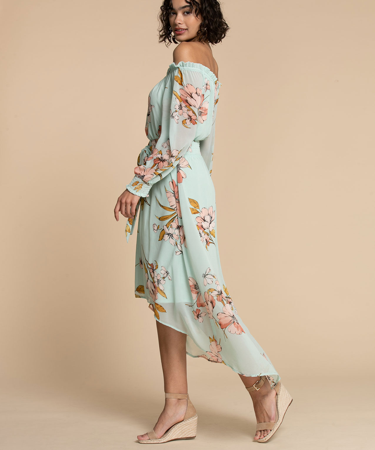 Luxology Hi Lo On Off Shoulder Dress Rickis