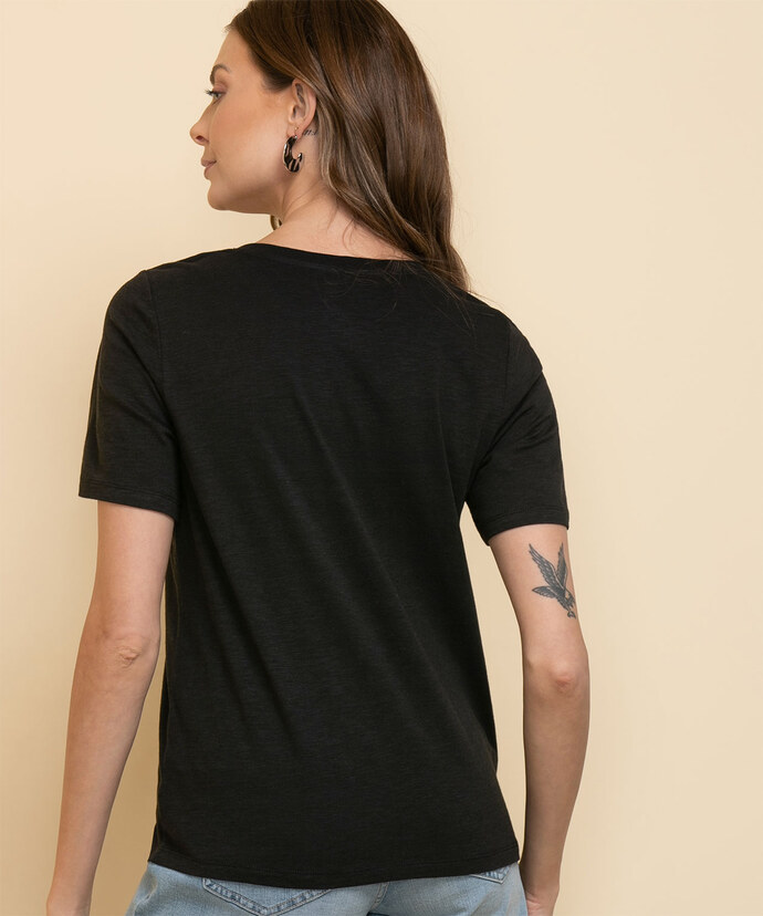 Short Sleeve Crew-Neck Relaxed Tee Image 3