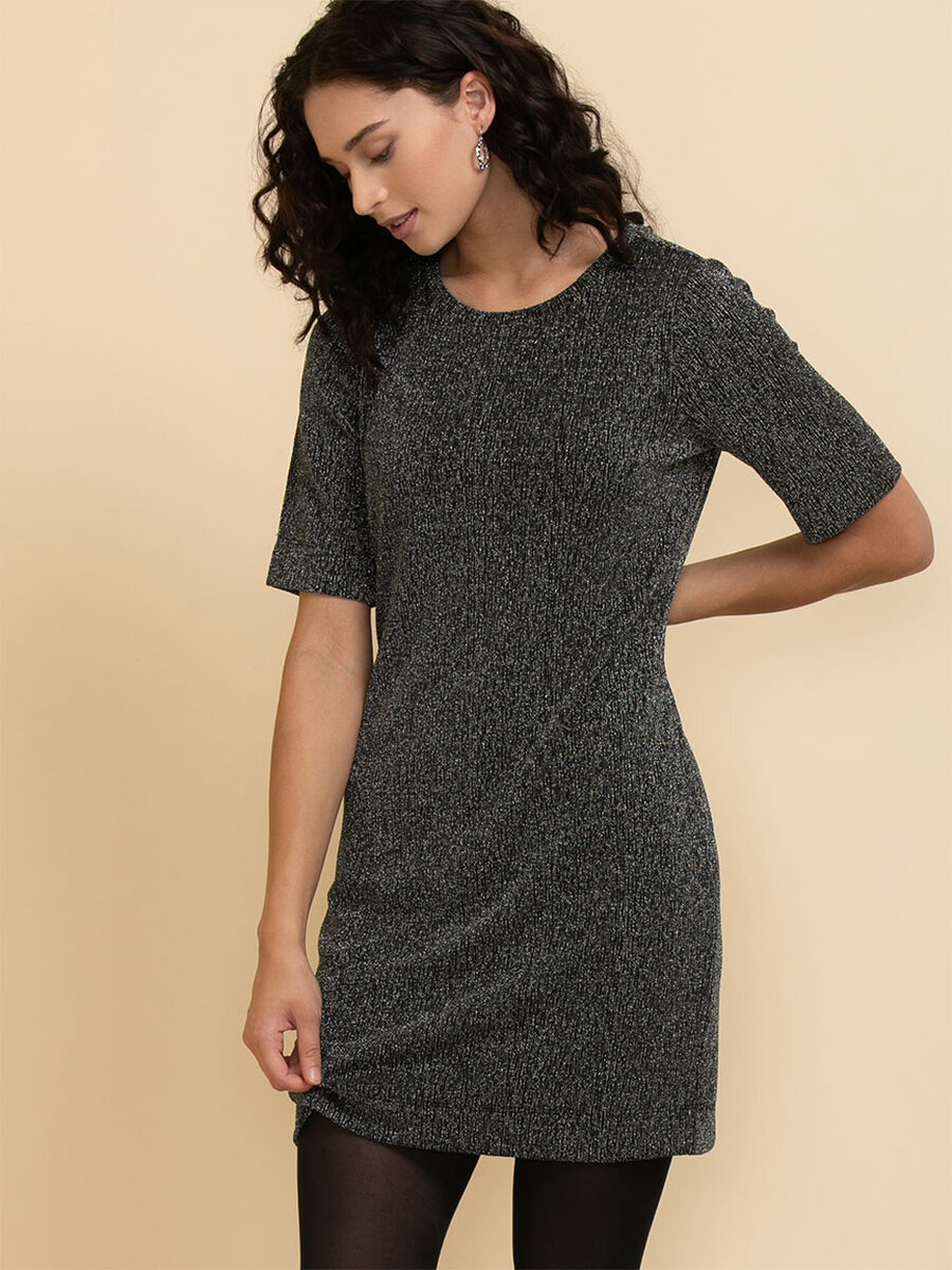 Short Sleeve Mini Dress with Back Cutout