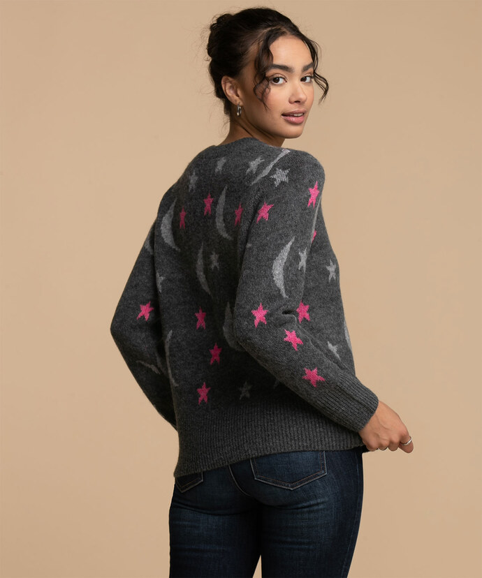 Celestial Intarsia Pullover Sweater Image 2