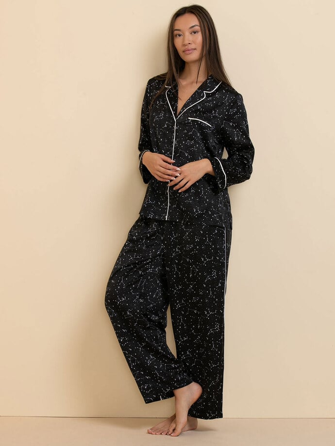 Classic Satin Pajama Set Image 1