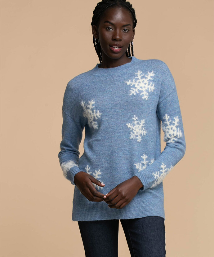 Snowflake Tunic Sweater Image 1