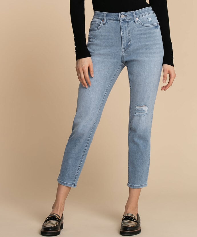 Margot Tapered Distressed Jeans Image 5