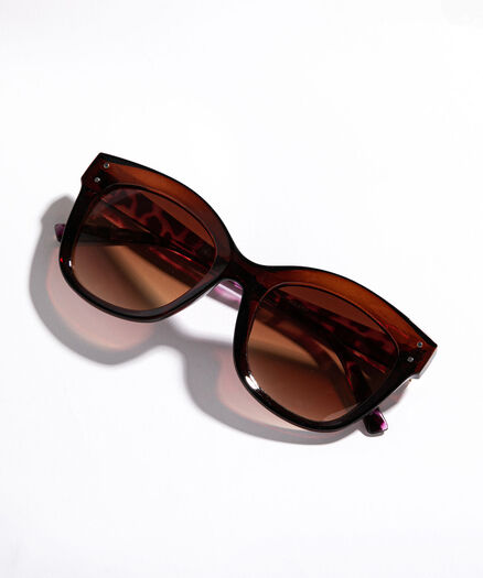 Purple Leopard Side Sunglasses, Purple