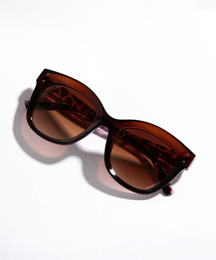 Purple Leopard Side Sunglasses Image 1