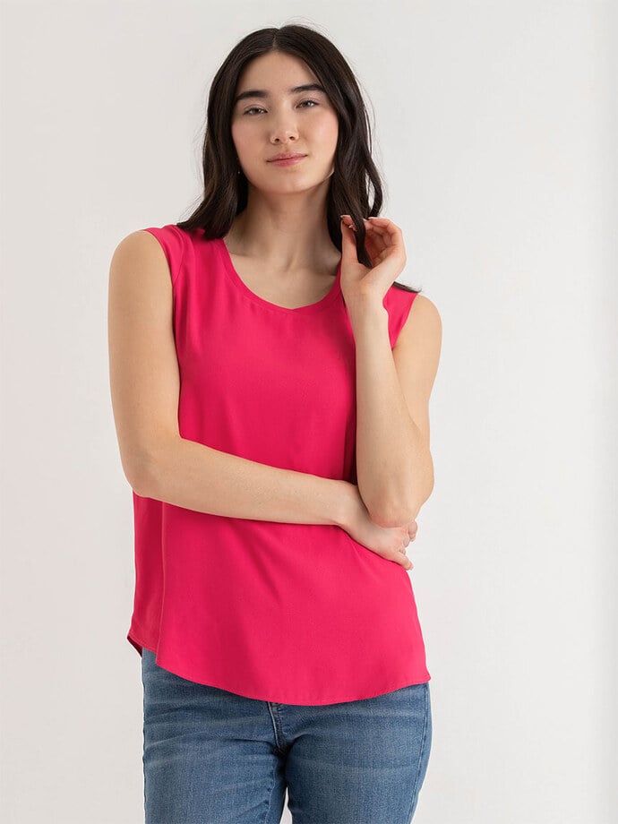 2-Layer Cap Sleeve Blouse Image 5