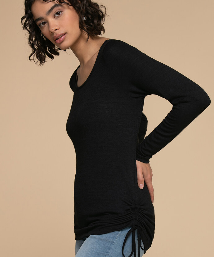 Eco Friendly Ruched Side Long Sleeve Tee Image 3
