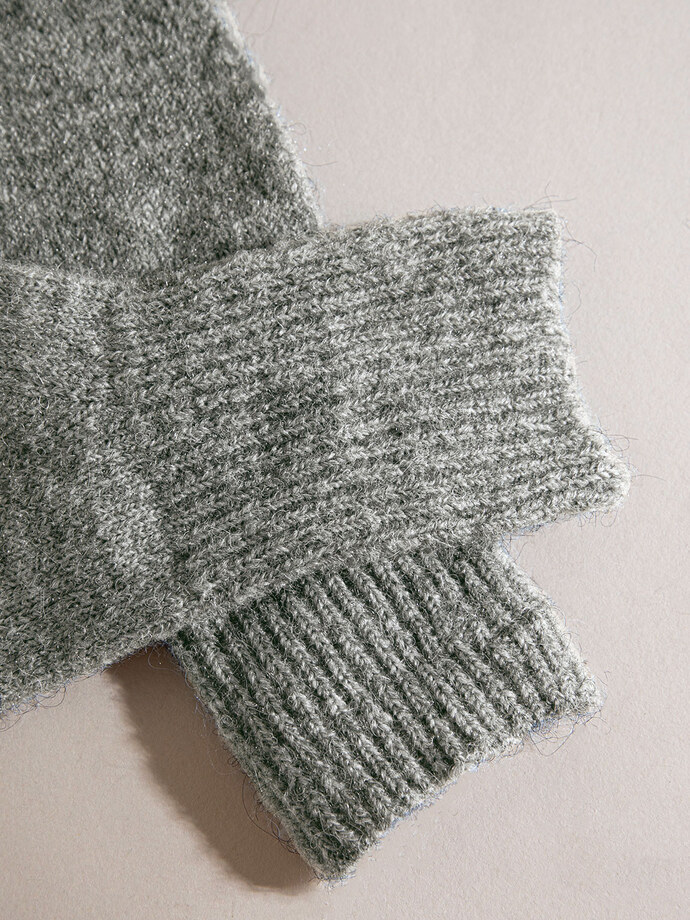 Alpaca Wool-Blend Knit Gloves Image 2