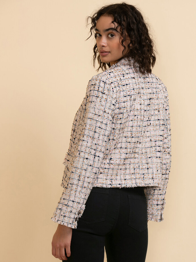 Double Button Cropped Blazer Image 5