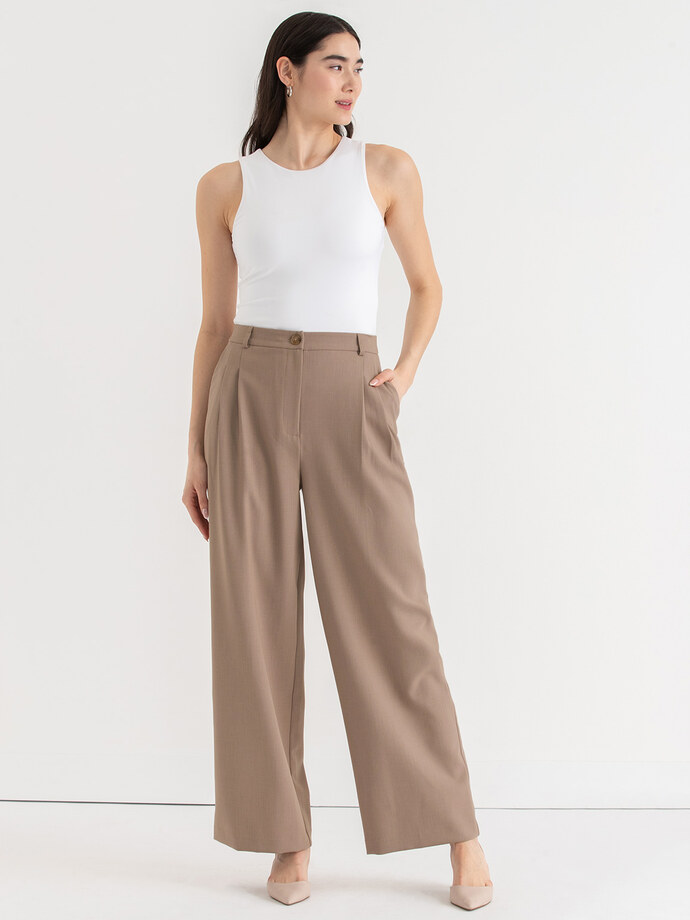 Maxwell Pleated Wide Leg Pant in Luxe Tailored Image 1