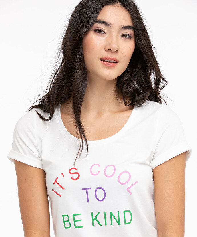 Scoop Neck Shirttail Graphic Tee Image 4