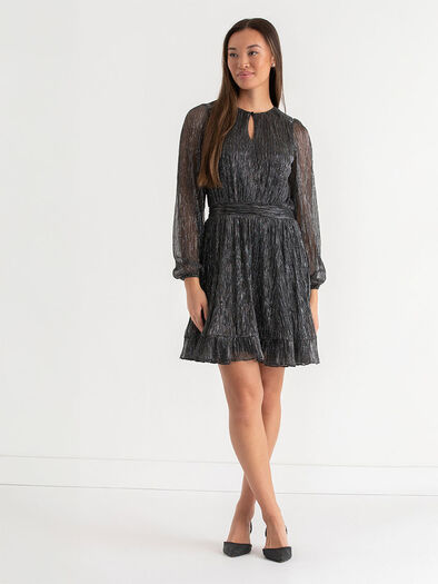 Tinsel Mini Dress, Black Tinsel Tinsel Mini Dress, Black Tinsel