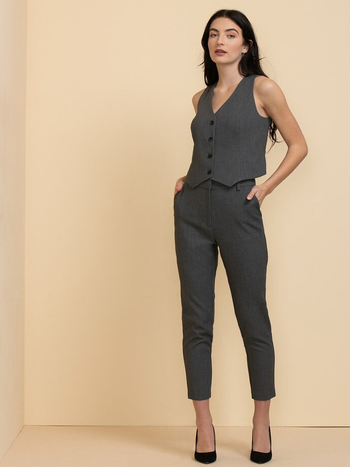 Button-Up Fitted Vest in Luxe Tailored Image 2