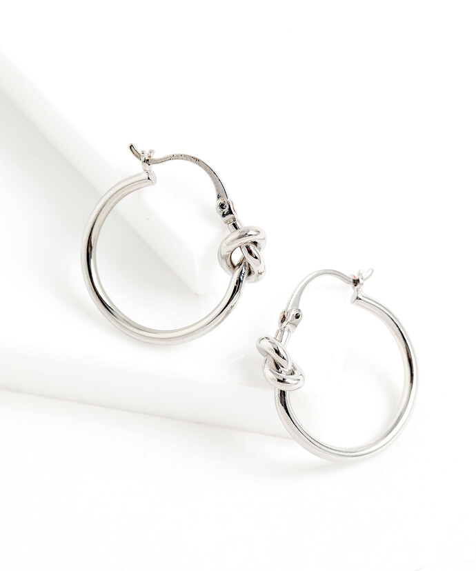 Knotted Hoop Earring Image 1