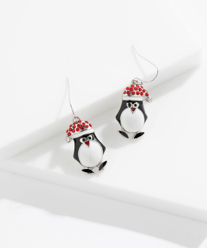 Festive Penguin Earring Image 1