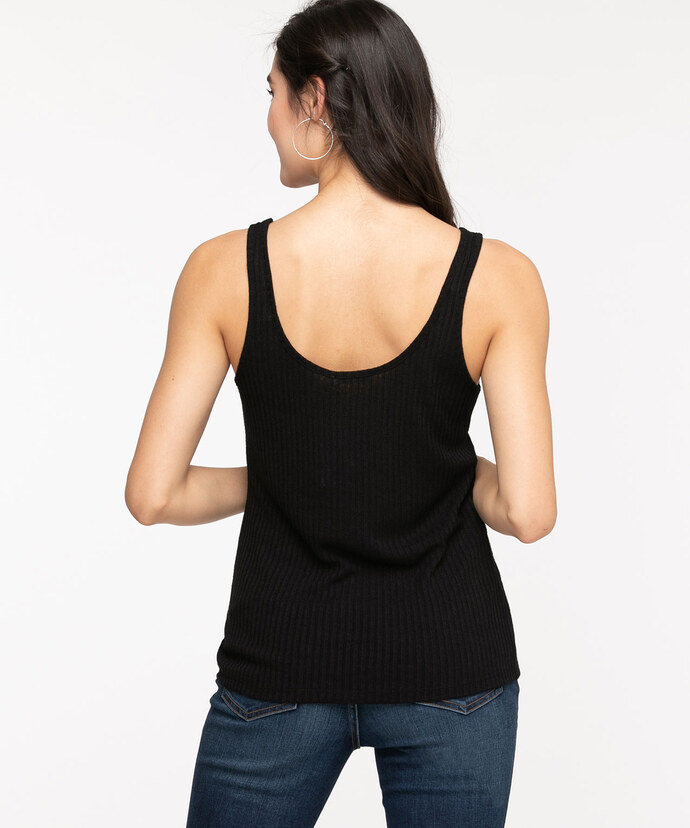 Sleeveless Button Front Sweater Top Image 3