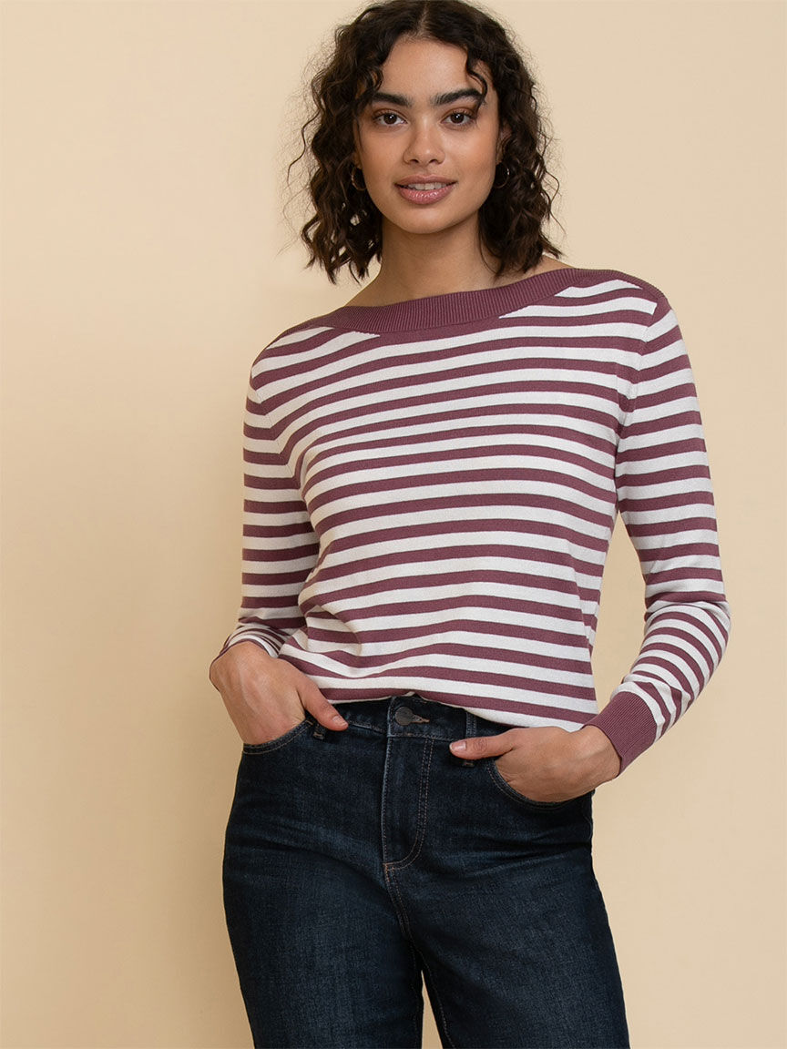 Boat neck cashmere shop