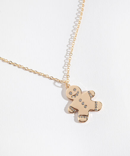 Gold Gingerbread Necklace, Gold