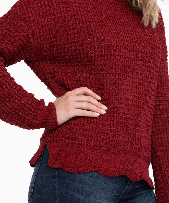 Waffle Stitch Pullover Sweater Image 3