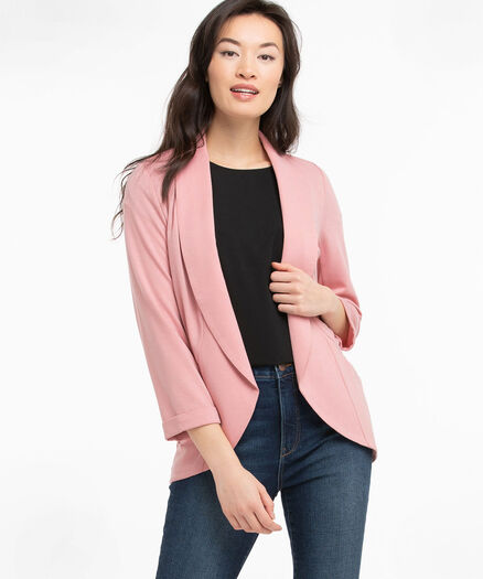 Terry Shawl Collar Cover Up, Blush