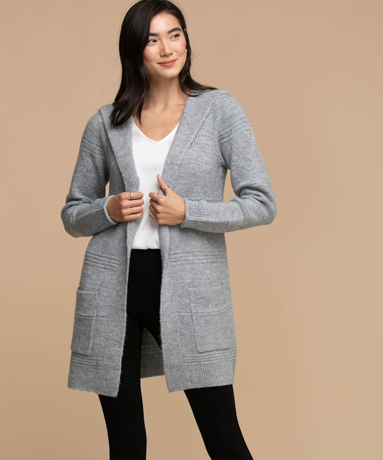 Pointelle clearance cardigan sweater
