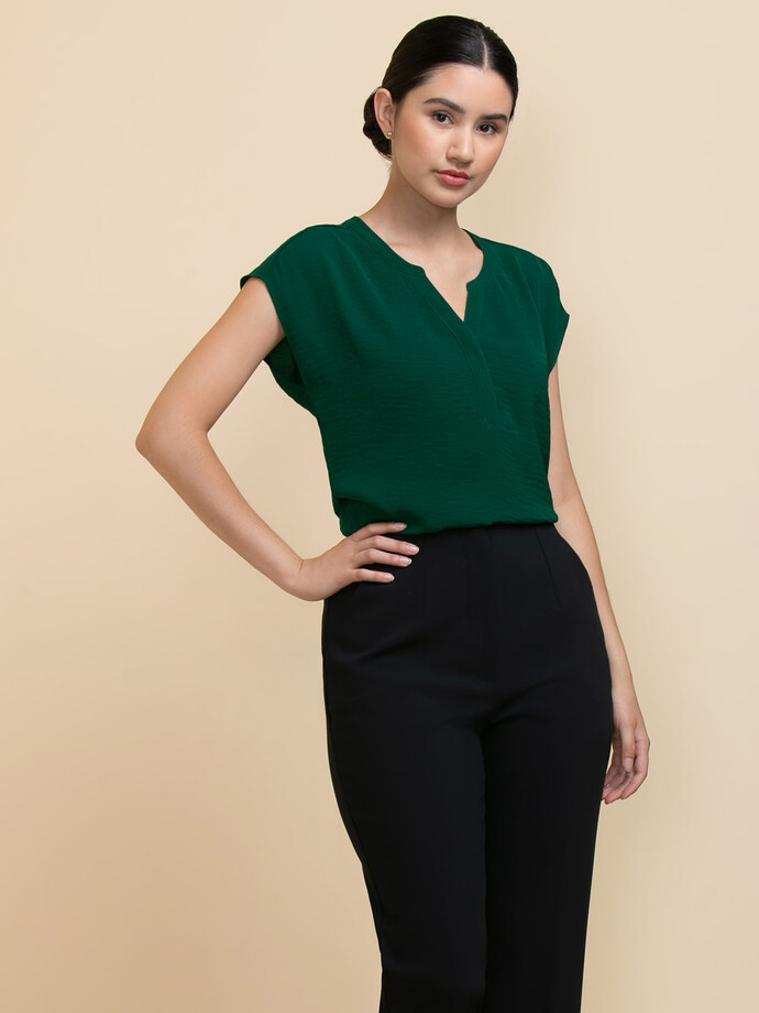 Linny Extend Sleeve Henley Blouse Image 1
