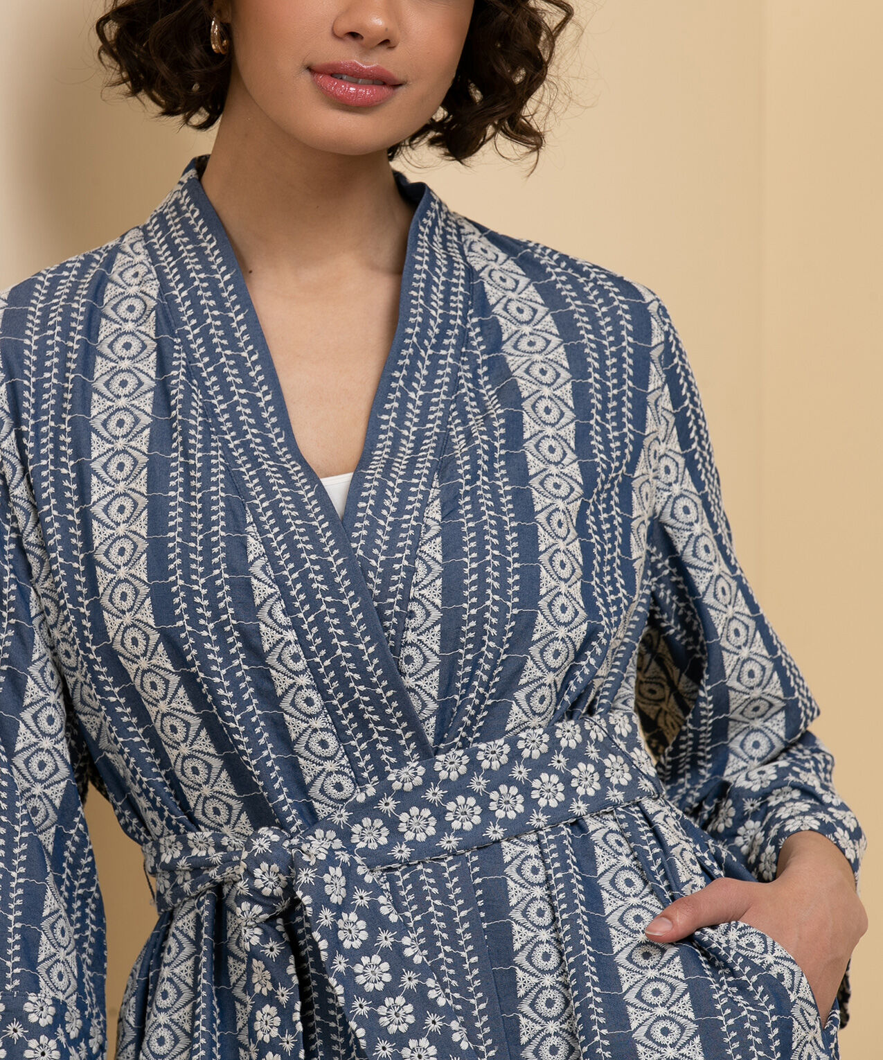 Belted Kimono Style Jacket Rickis
