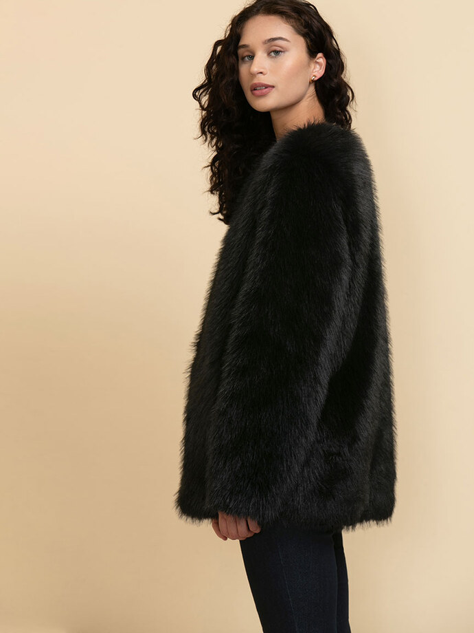 Mia Faux Fur Coat Image 3