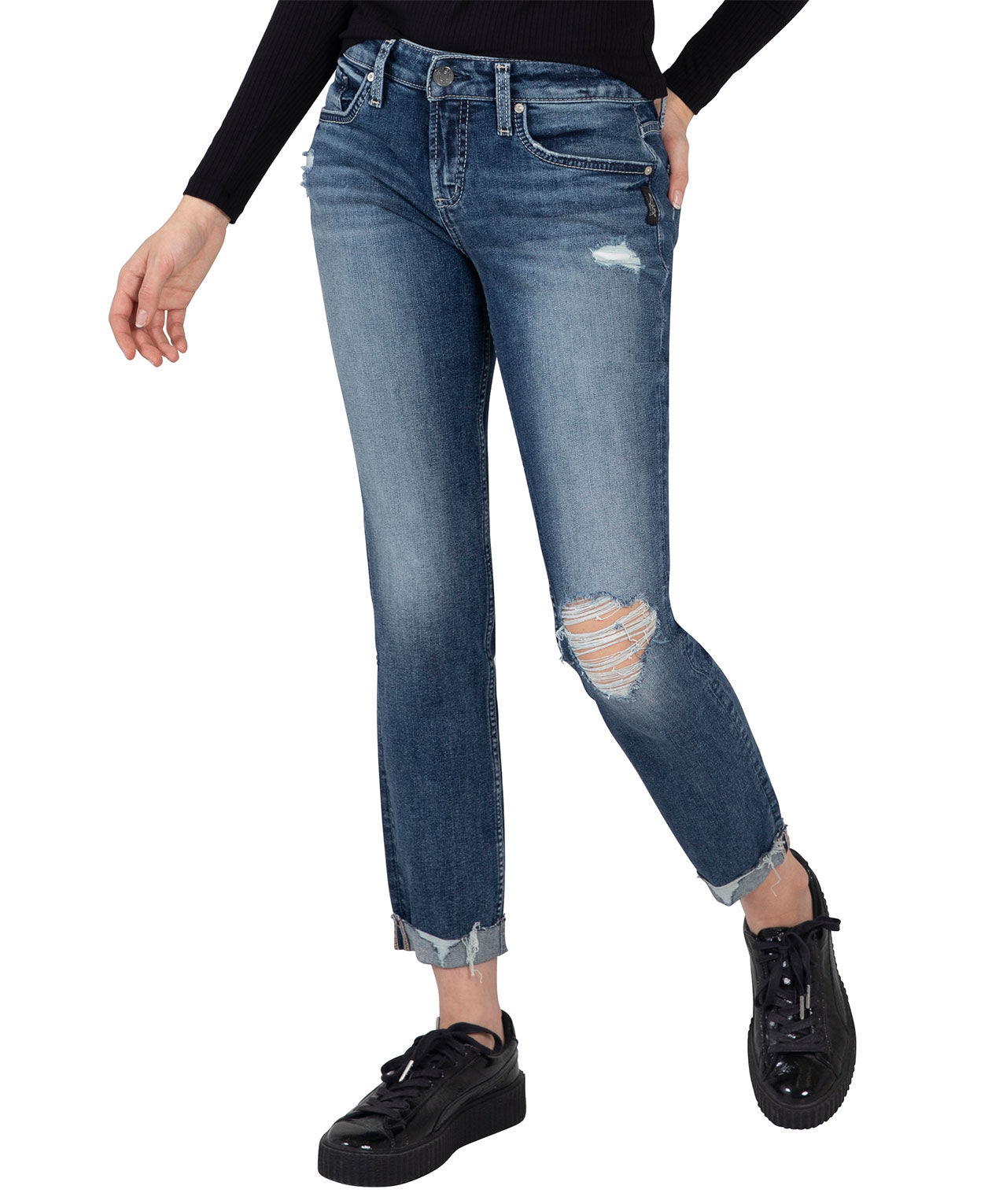 Discount silver jeans online top