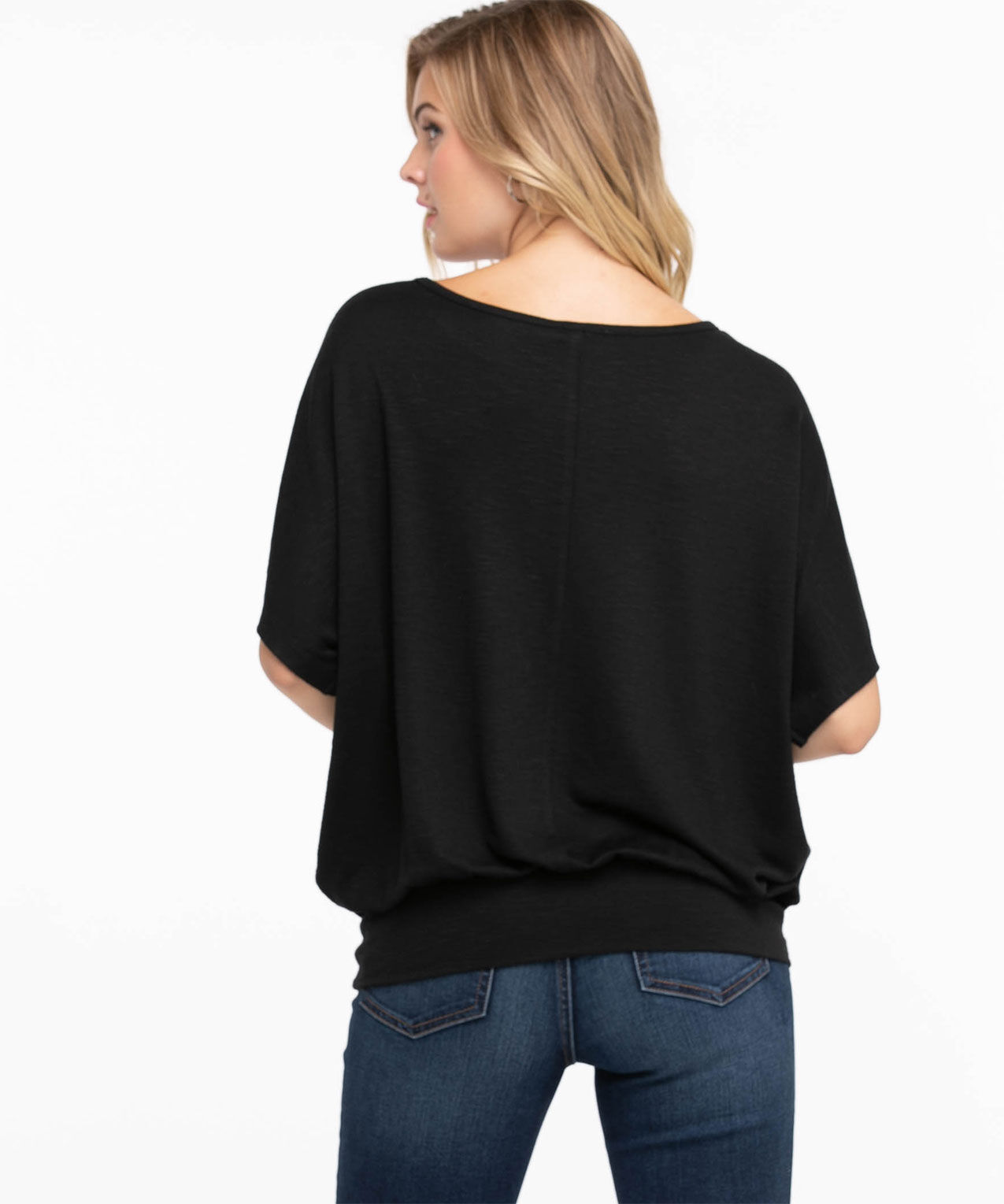 Extended Sleeve Banded Bottom Top Rickis