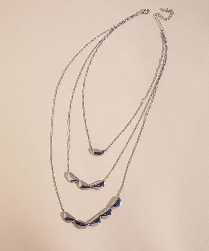 Mid-Layered Silver Necklace Image 1