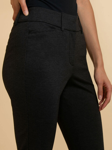 Spencer Straight Pant in Patterned Luxe Ponte