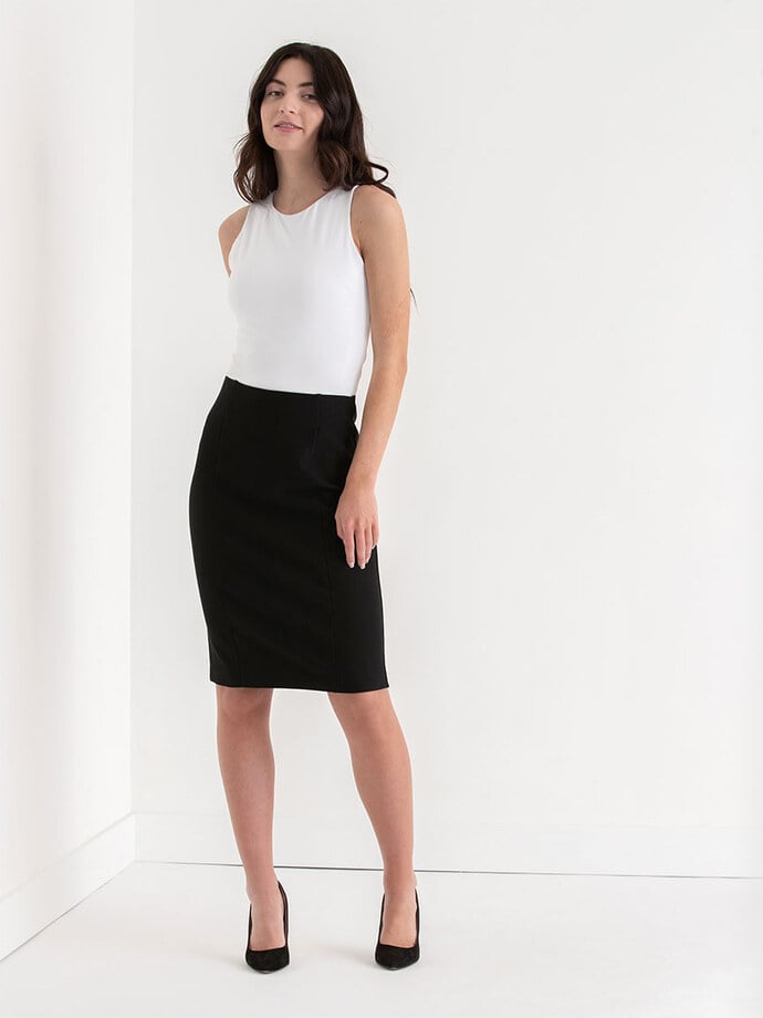 Pencil Skirt in Luxe Ponte Image 2