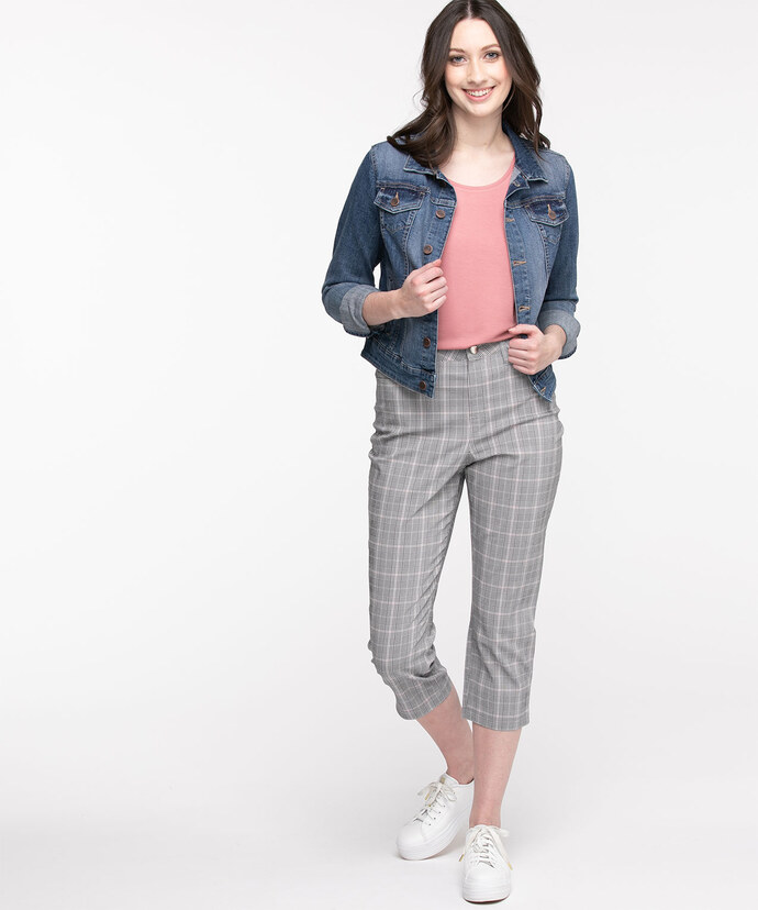 Microtwill Pull-On Crop Pant Image 6