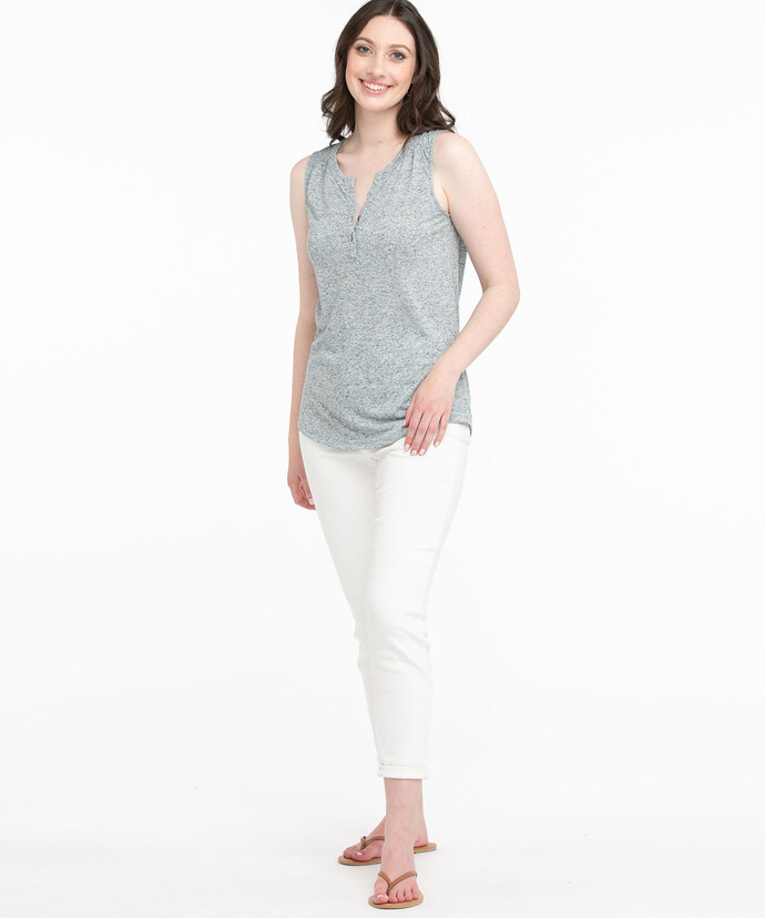 Placket Front Henley Top Image 2