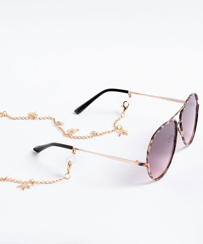 Gold Starfish Mask & Sunglasses Chain Image 2